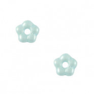 Czech glass beads flower 5mm - Alabaster Light blue 02010-29313